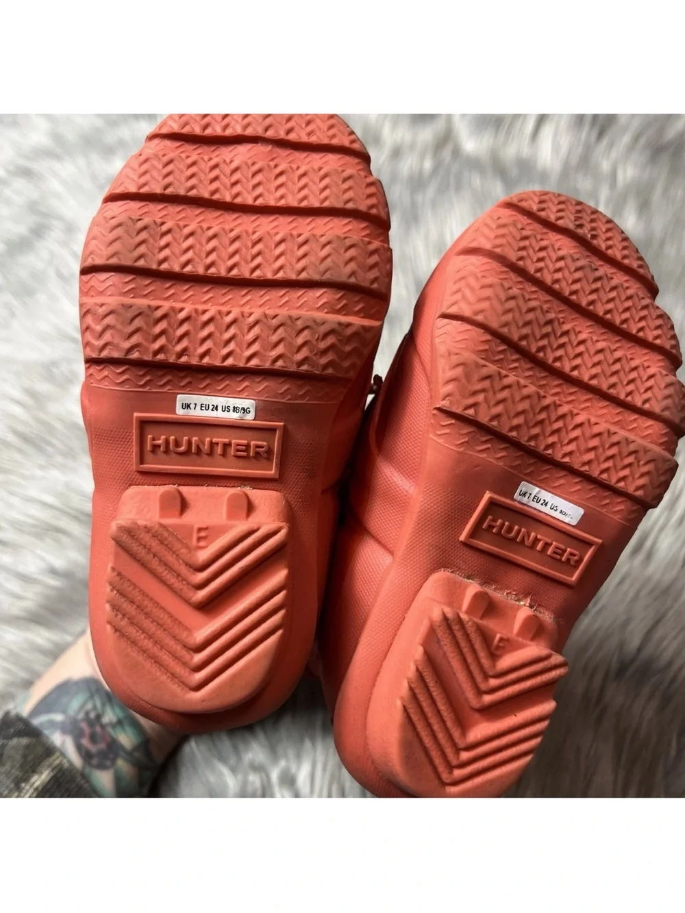 Hunter Toddler Lace Up Rain Boots Orange Size 8B/9G